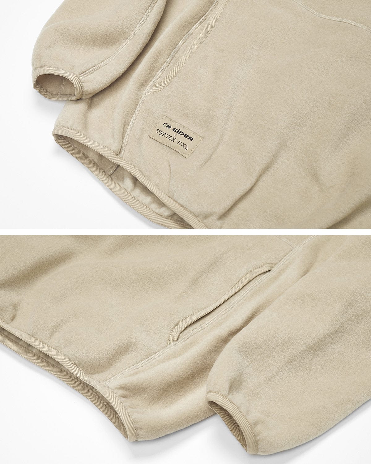 VERT FLEECE (VTX X EIDER) HOODIE BEIGE