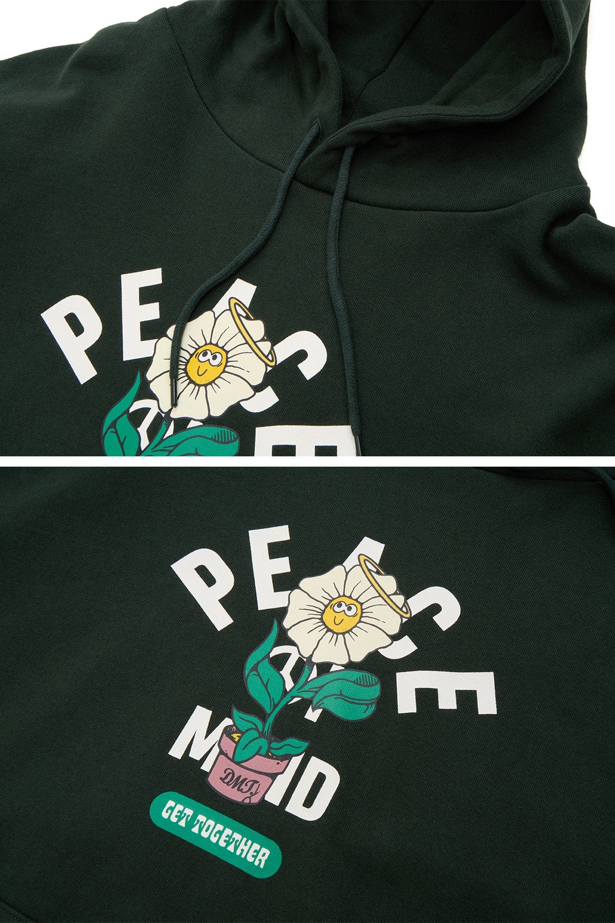 VERT FLOWER HOODIE DEEP GREEN