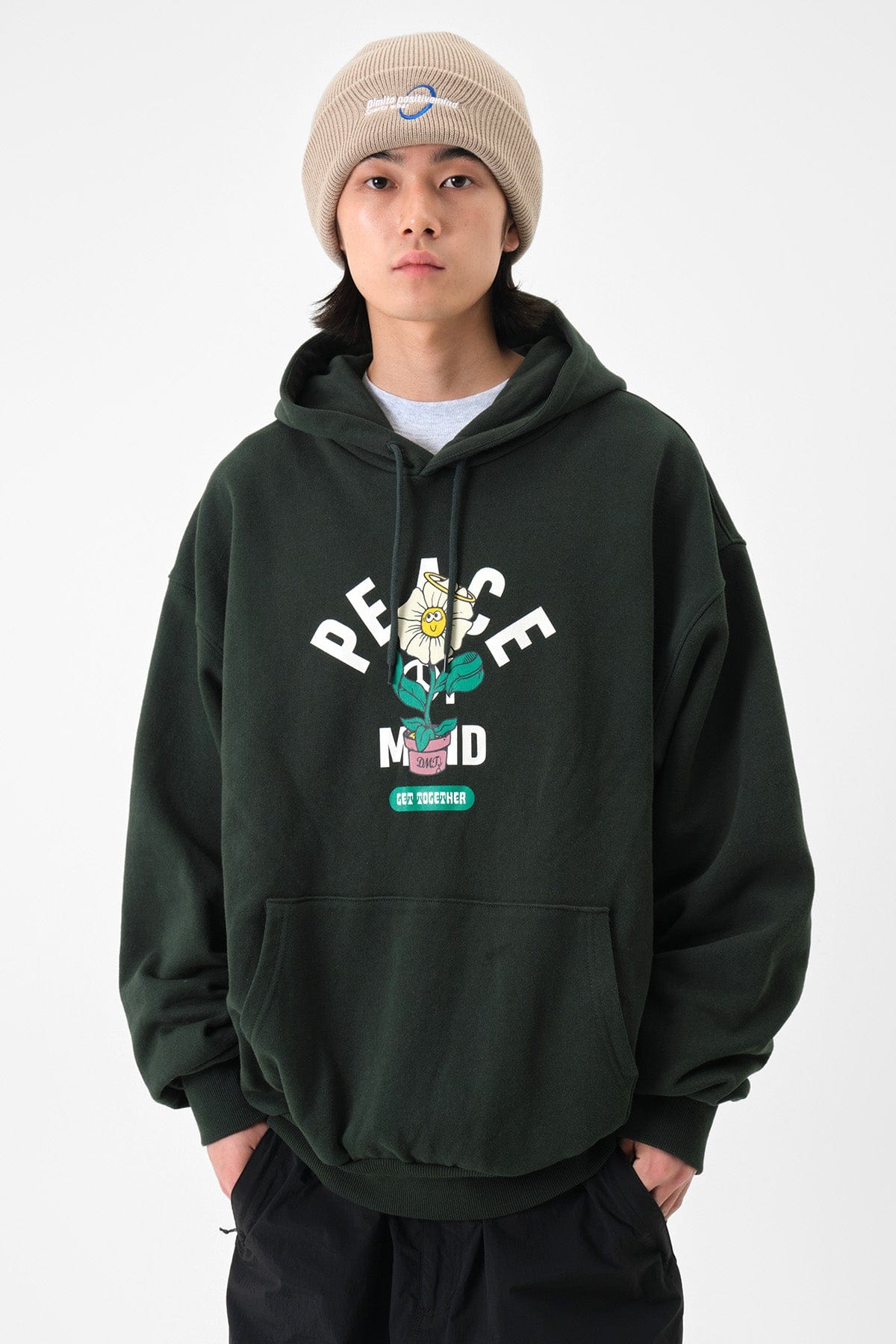 VERT FLOWER HOODIE DEEP GREEN