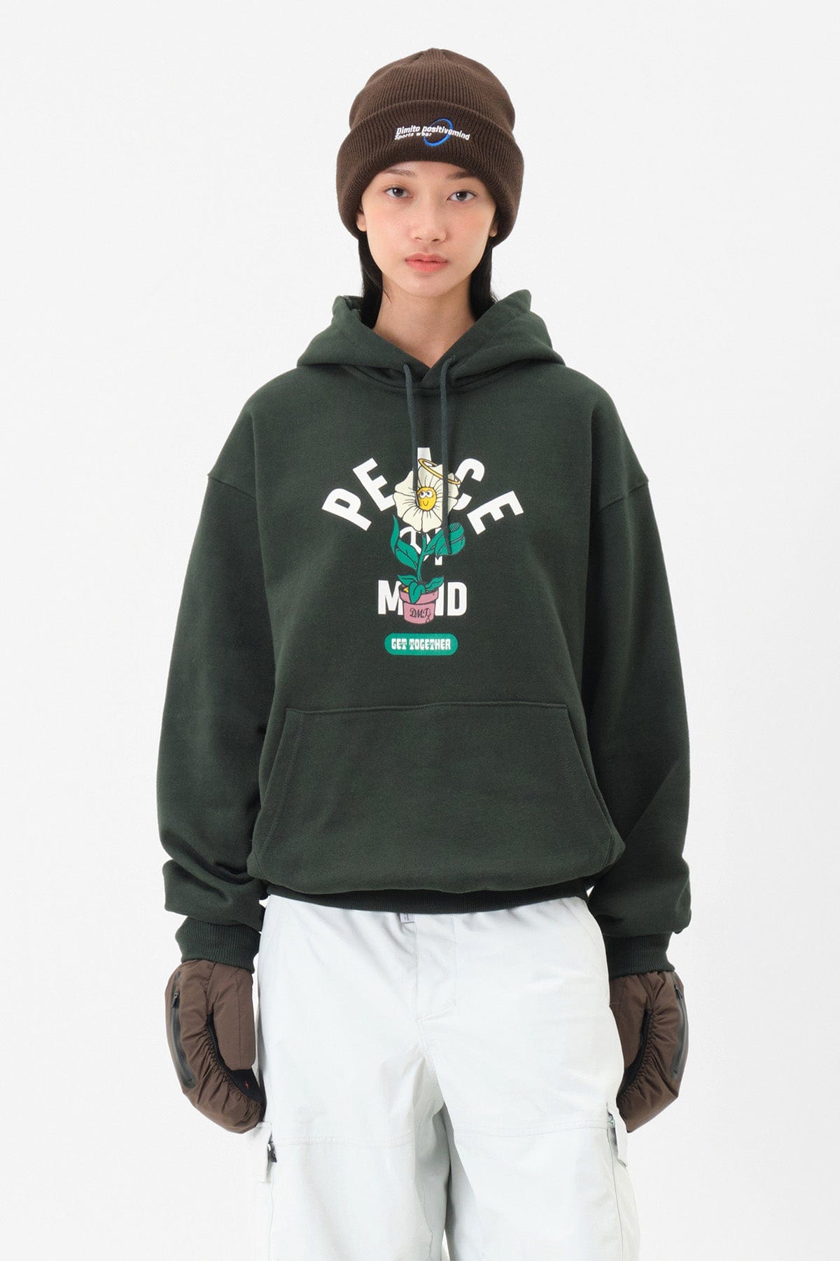 VERT FLOWER HOODIE DEEP GREEN