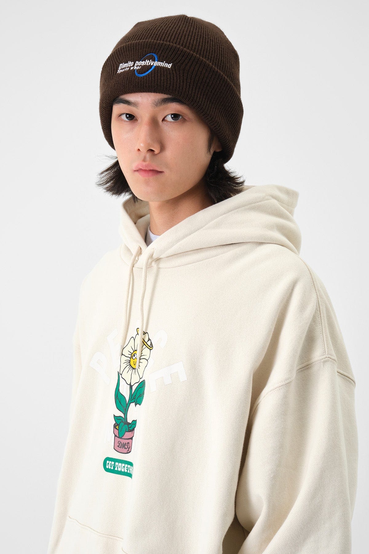 VERT FLOWER HOODIE IVORY