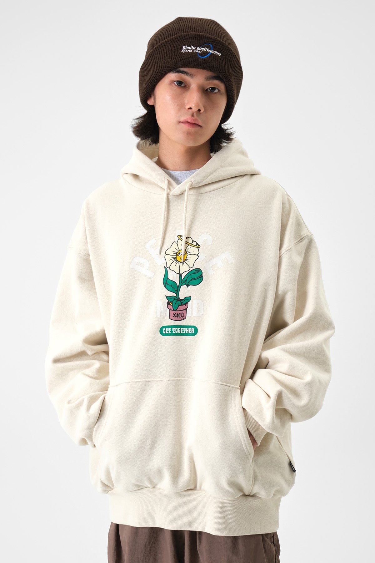 VERT FLOWER HOODIE IVORY