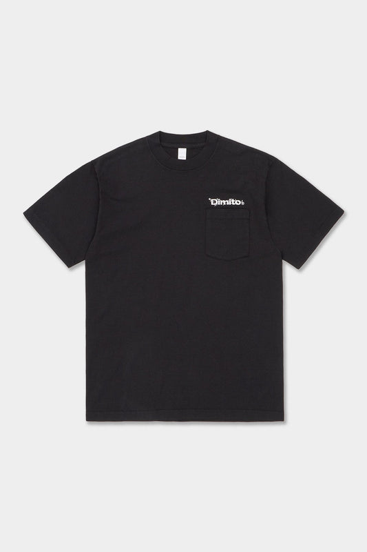 VERT FLOWER POCKET SSV 6.5OZ TEE BLACK