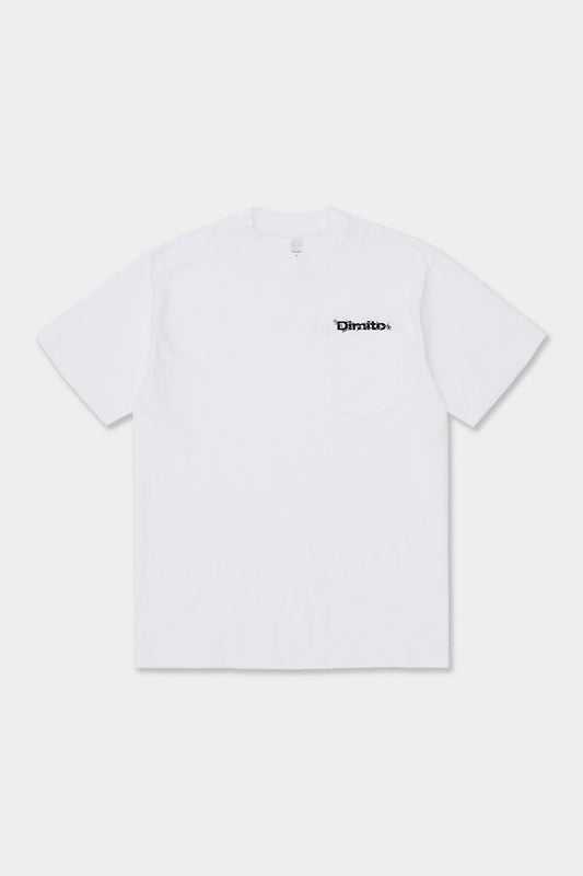 VERT FLOWER POCKET SSV 6.5OZ TEE WHITE