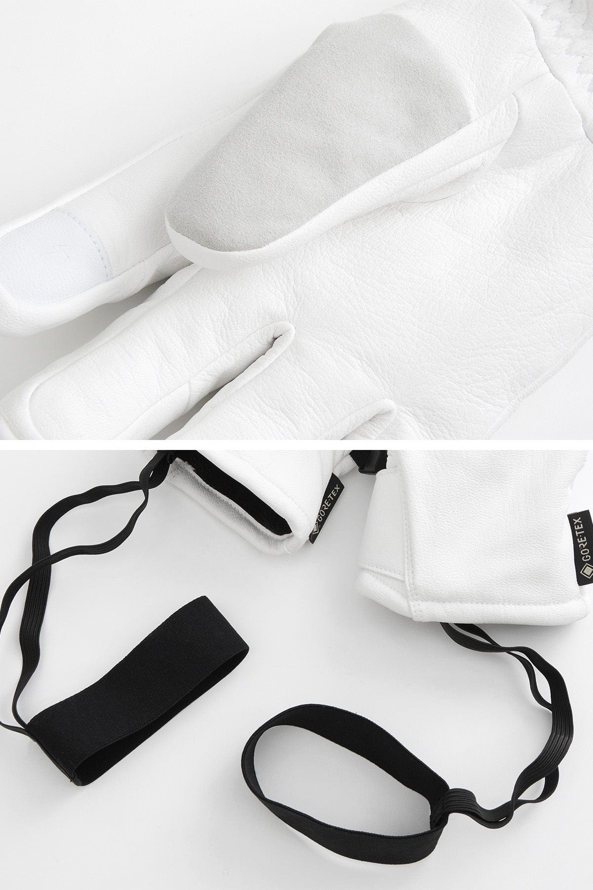 VERT GORE-TEX LEATHER GLOVES WHITE