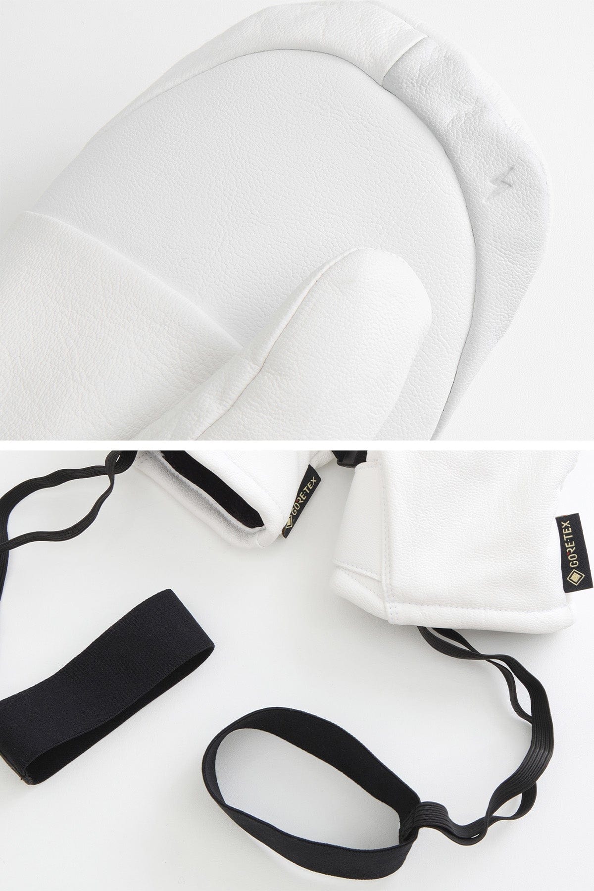 VERT GORE-TEX LEATHER MITTEN WHITE