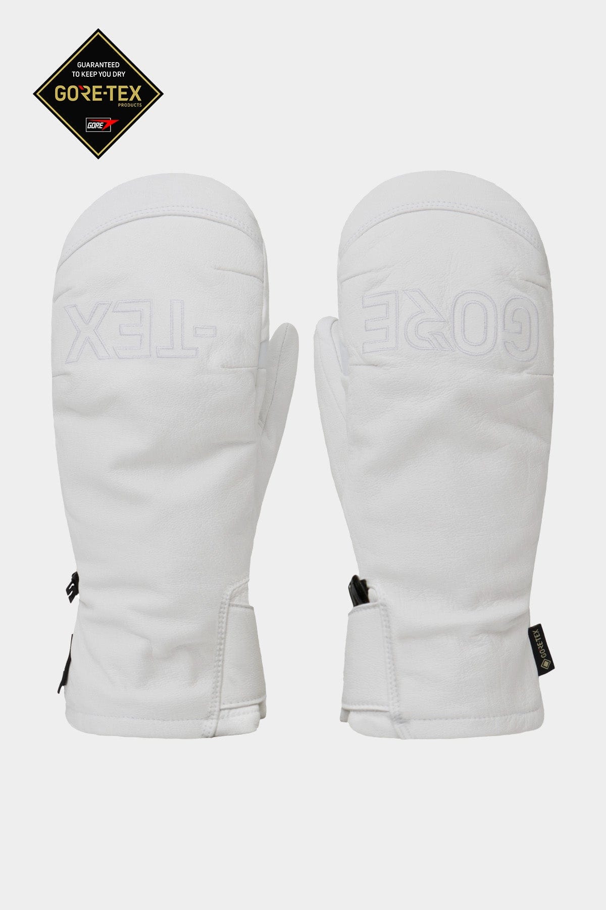 VERT GORE-TEX LEATHER MITTEN WHITE