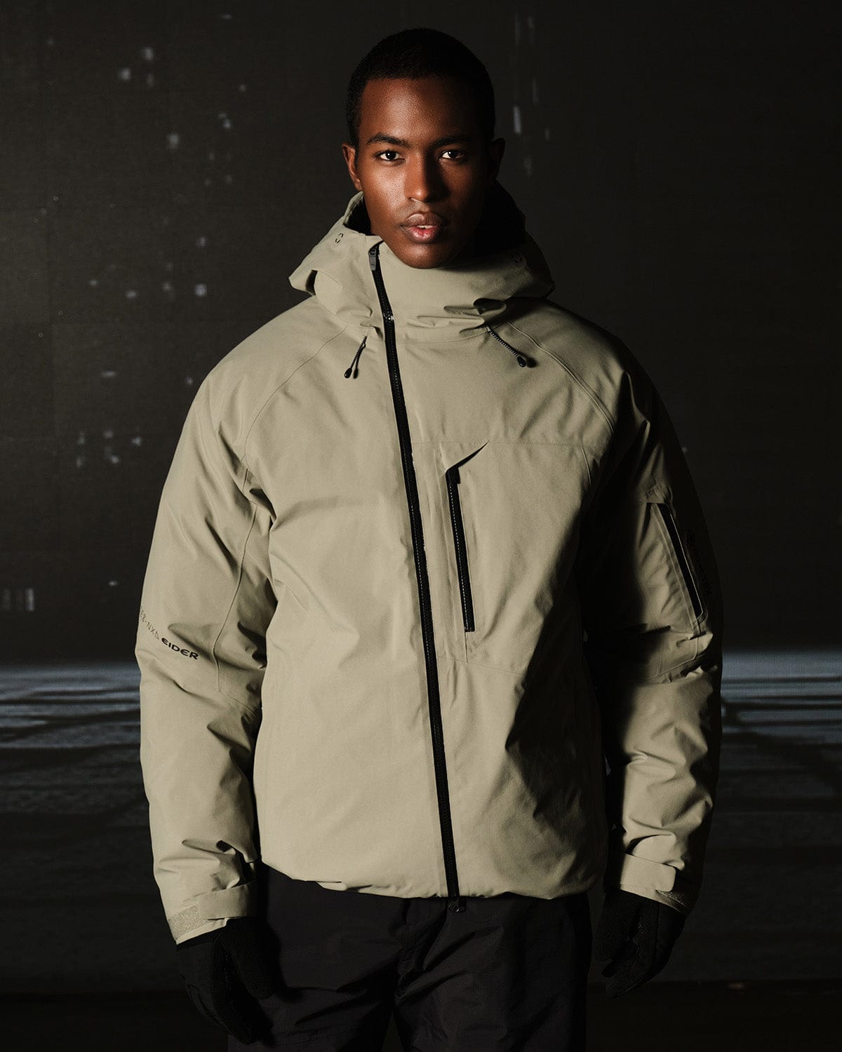 Gore tex jacket shops olive green