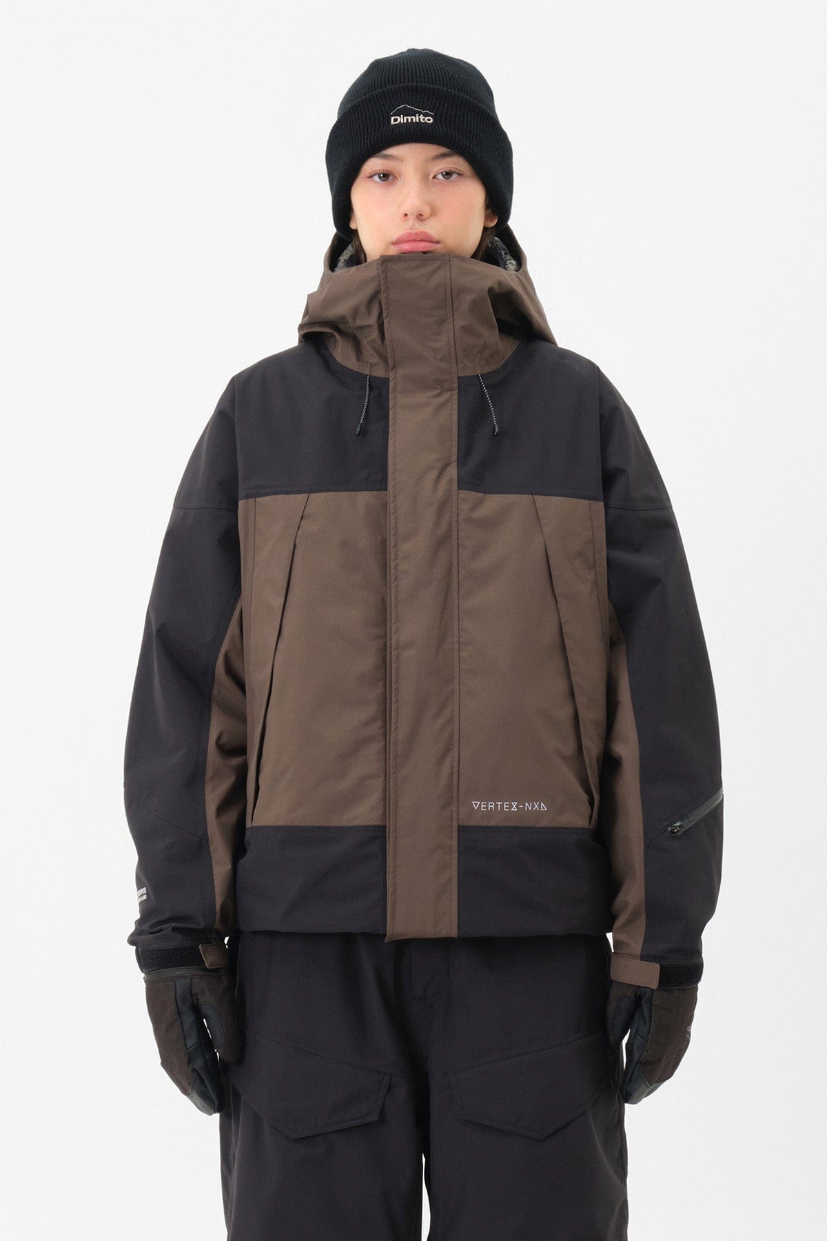 VERT GTX MOUNTAIN 3WAY PARKA DARK BROWN