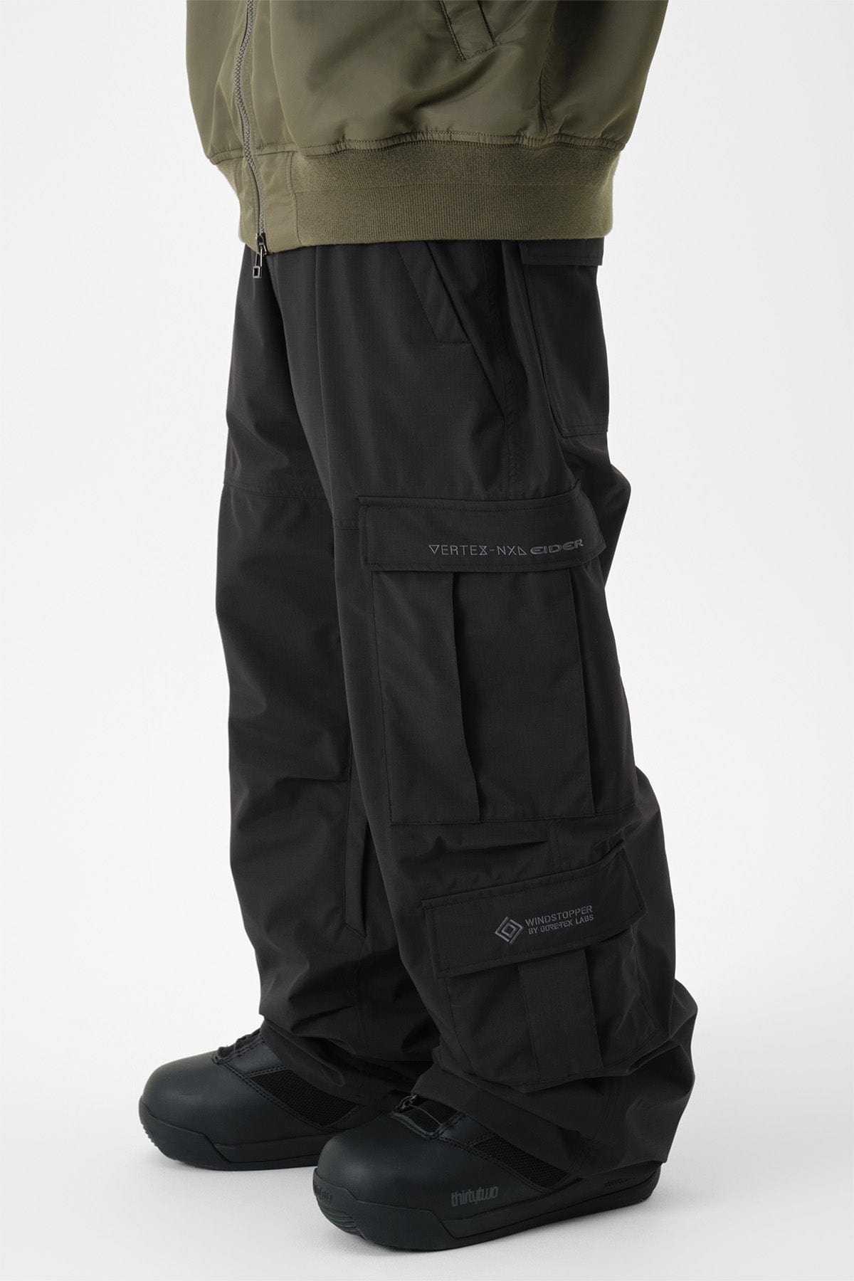 VERT GTX MULTI CARGO PANTS BLACK (Semi wide fit)