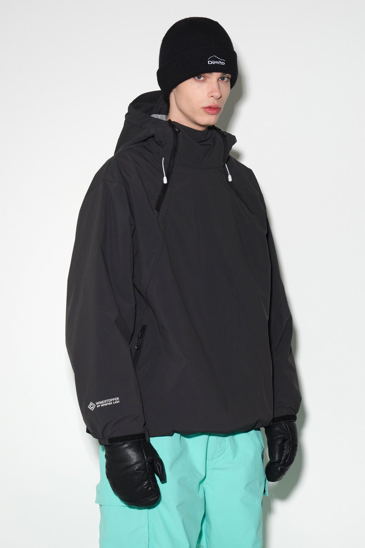 VERT GTX PUFF PULLOVER JACKET INK BLACK