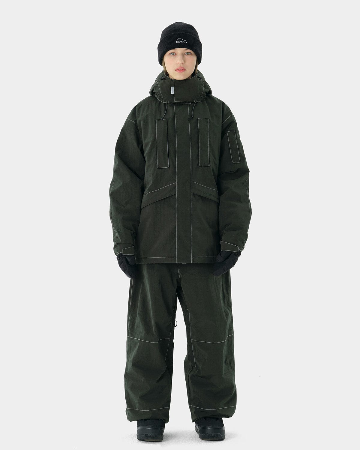 VERT GTX (VTX X EIDER) LINE STITCHED PANTS DEEP FOREST (Semi wide fit)