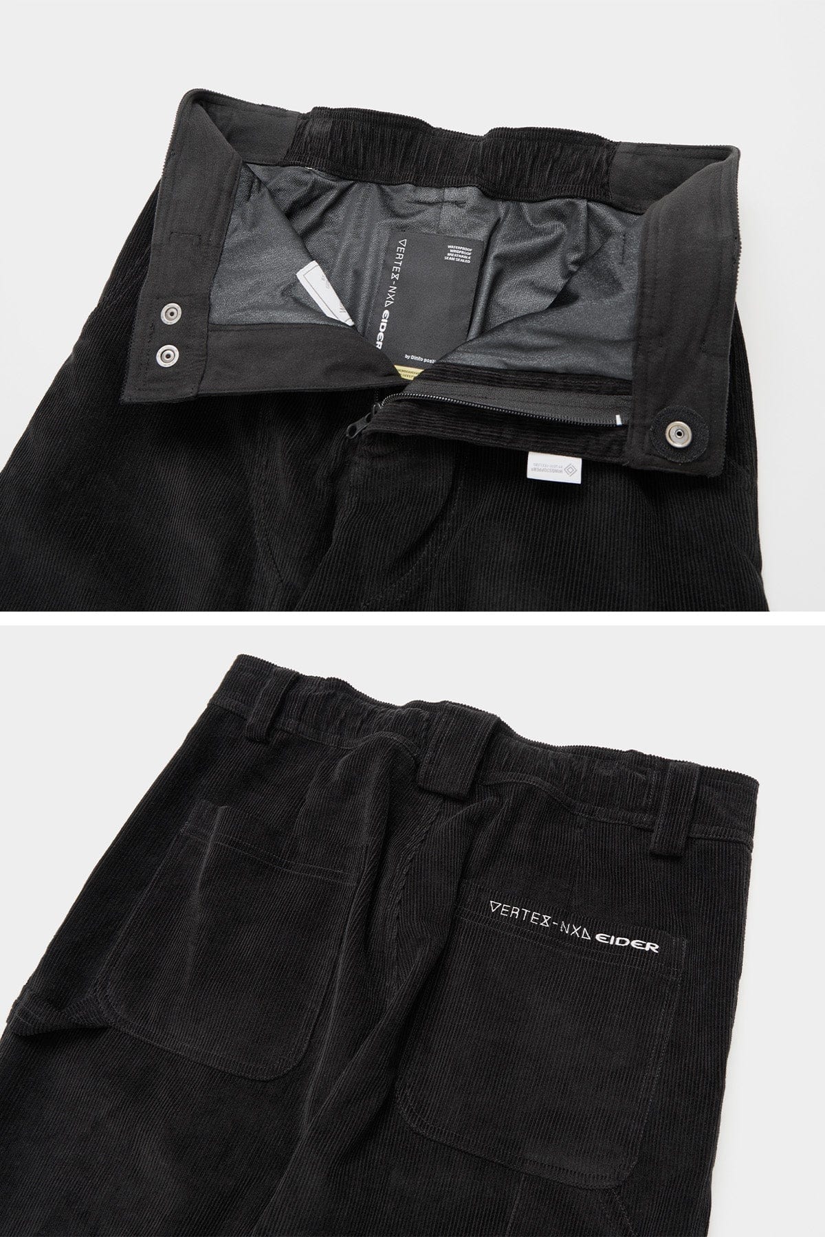 VERT GTX WORK CORDUROY PANTS BLACK (Relaxed fit)