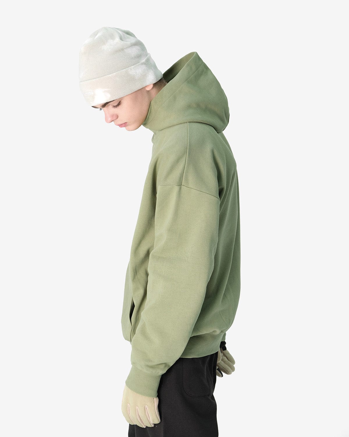 VERT HAE EMBROIDERY HOODIE OLIVE