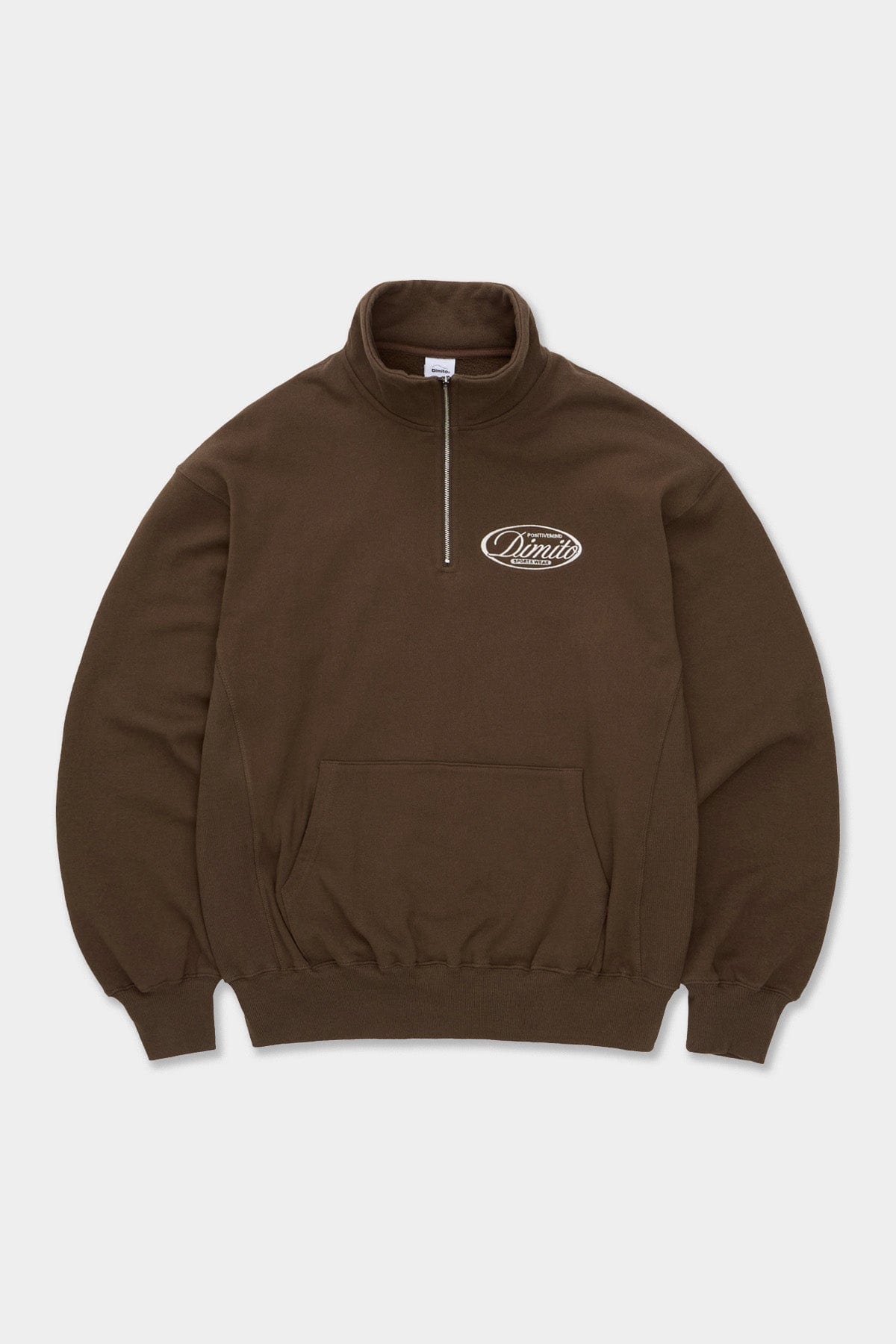 VERT HALF ZIP SWEATSHIRT BROWN