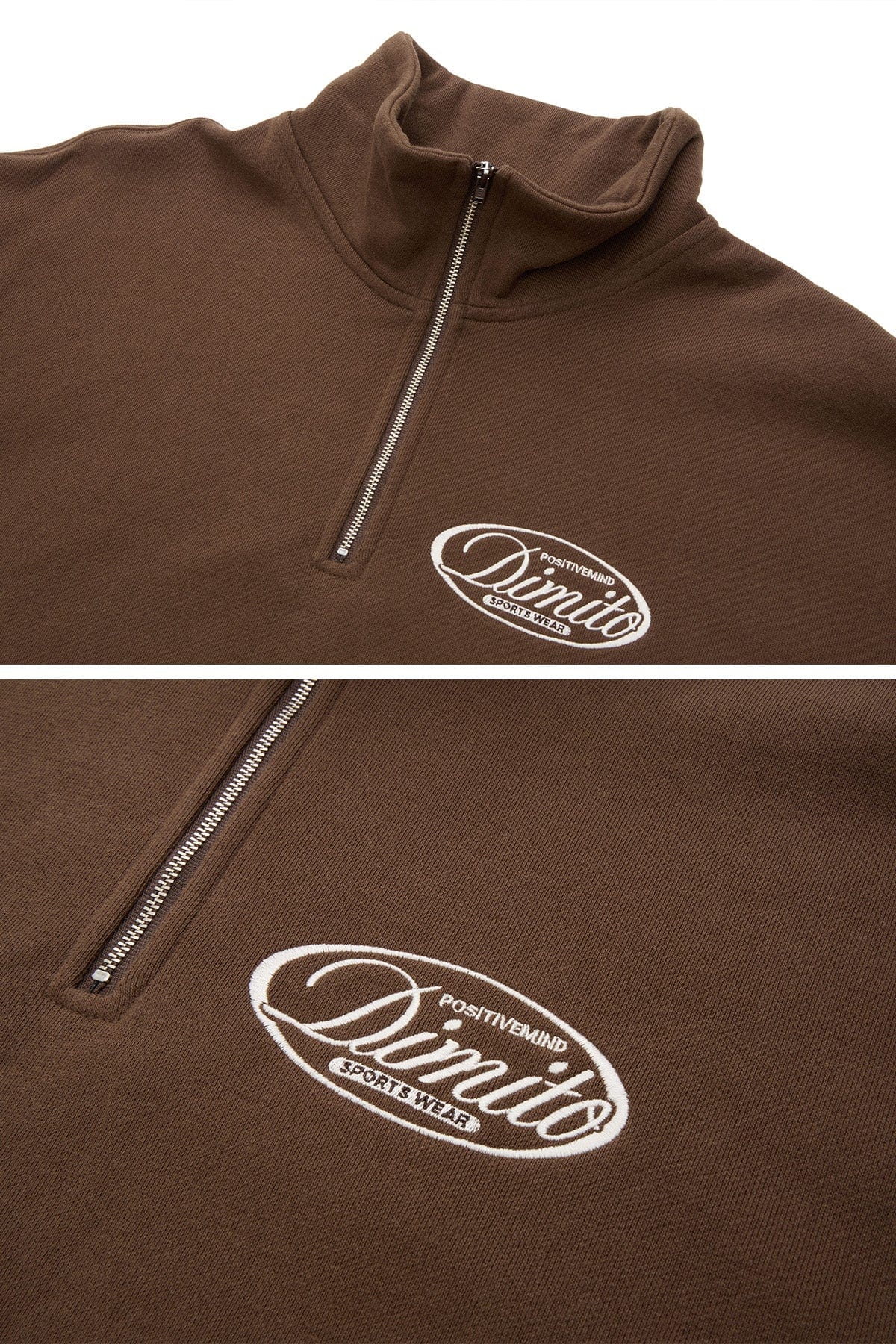 VERT HALF ZIP SWEATSHIRT BROWN