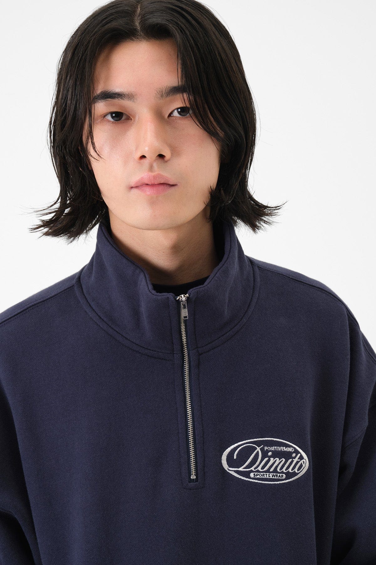 VERT HALF ZIP SWEATSHIRT NAVY