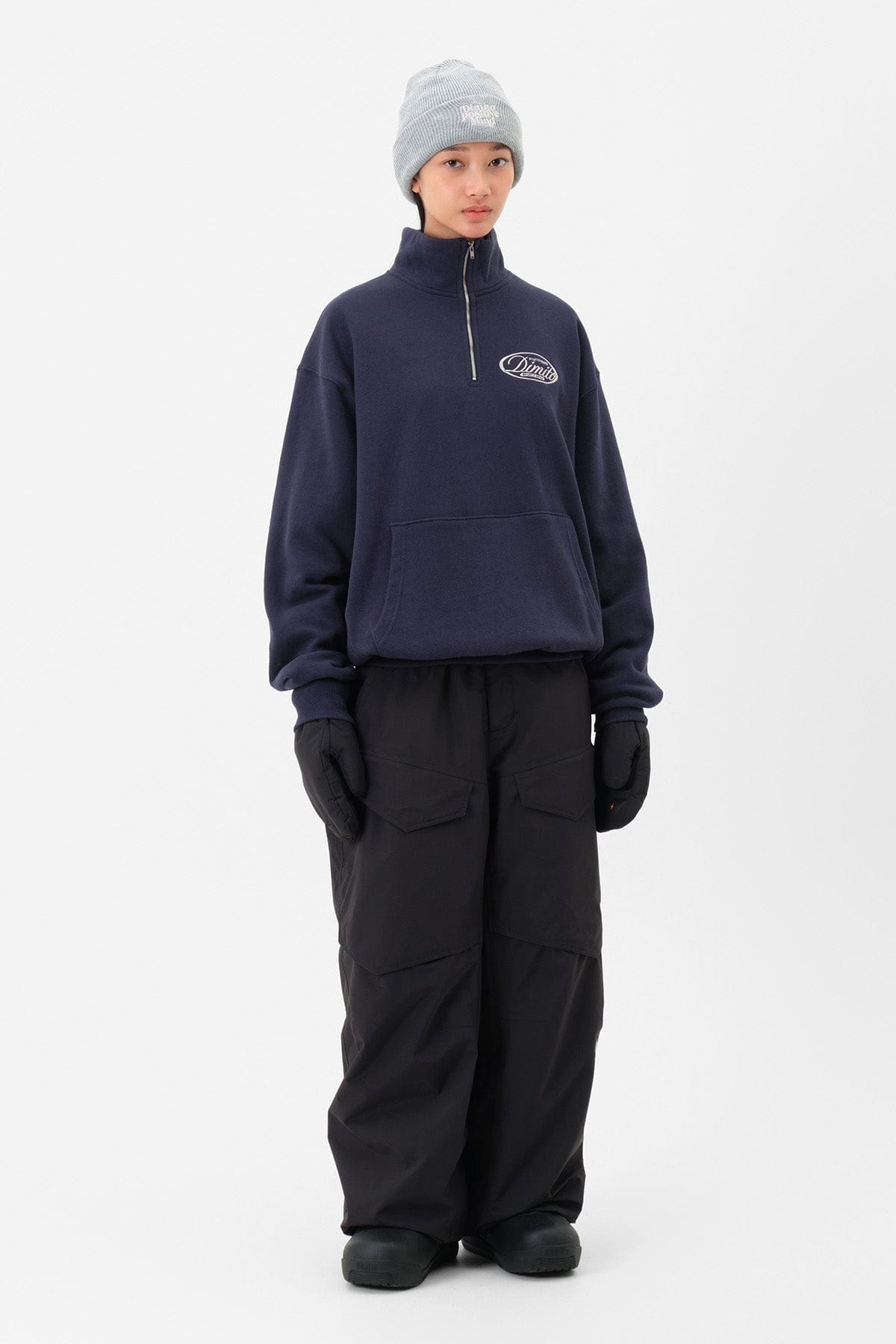 VERT HALF ZIP SWEATSHIRT NAVY