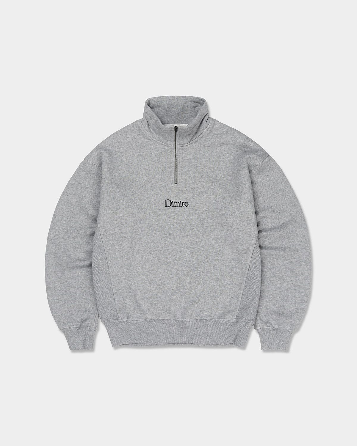 VERT HALF ZIP SWEATSHIRTS HEATHER GREY