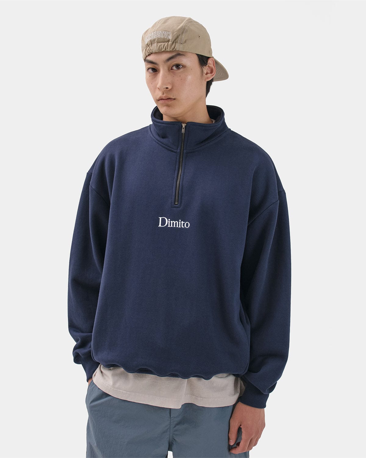 VERT HALF ZIP SWEATSHIRTS NAVY