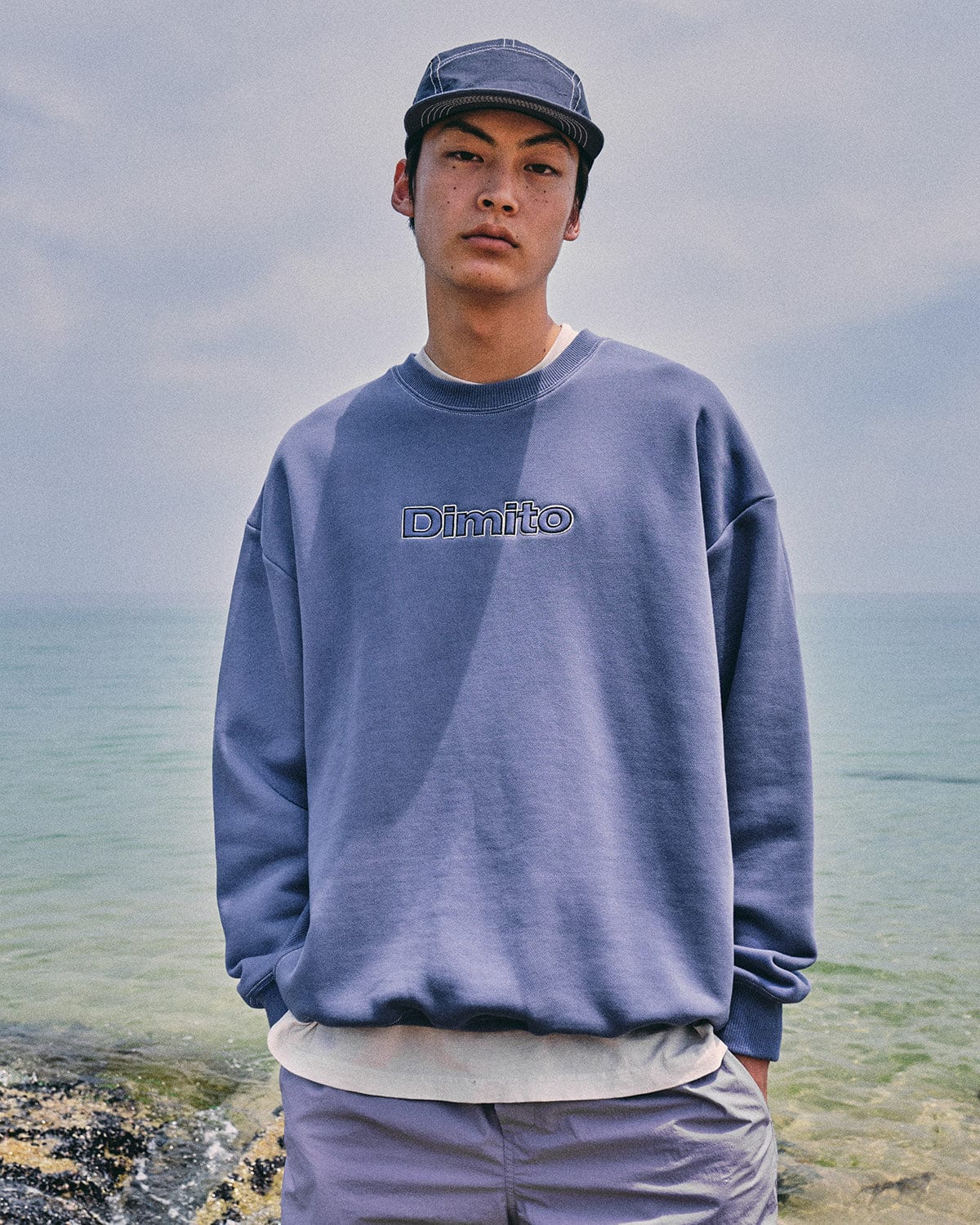 VERT LINE SWEATSHIRTS DEEP BLUE