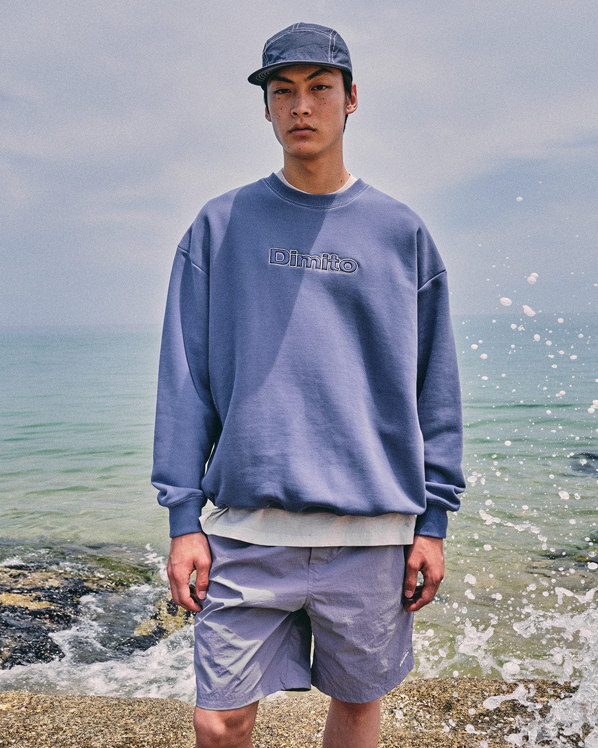 VERT LINE SWEATSHIRTS DEEP BLUE