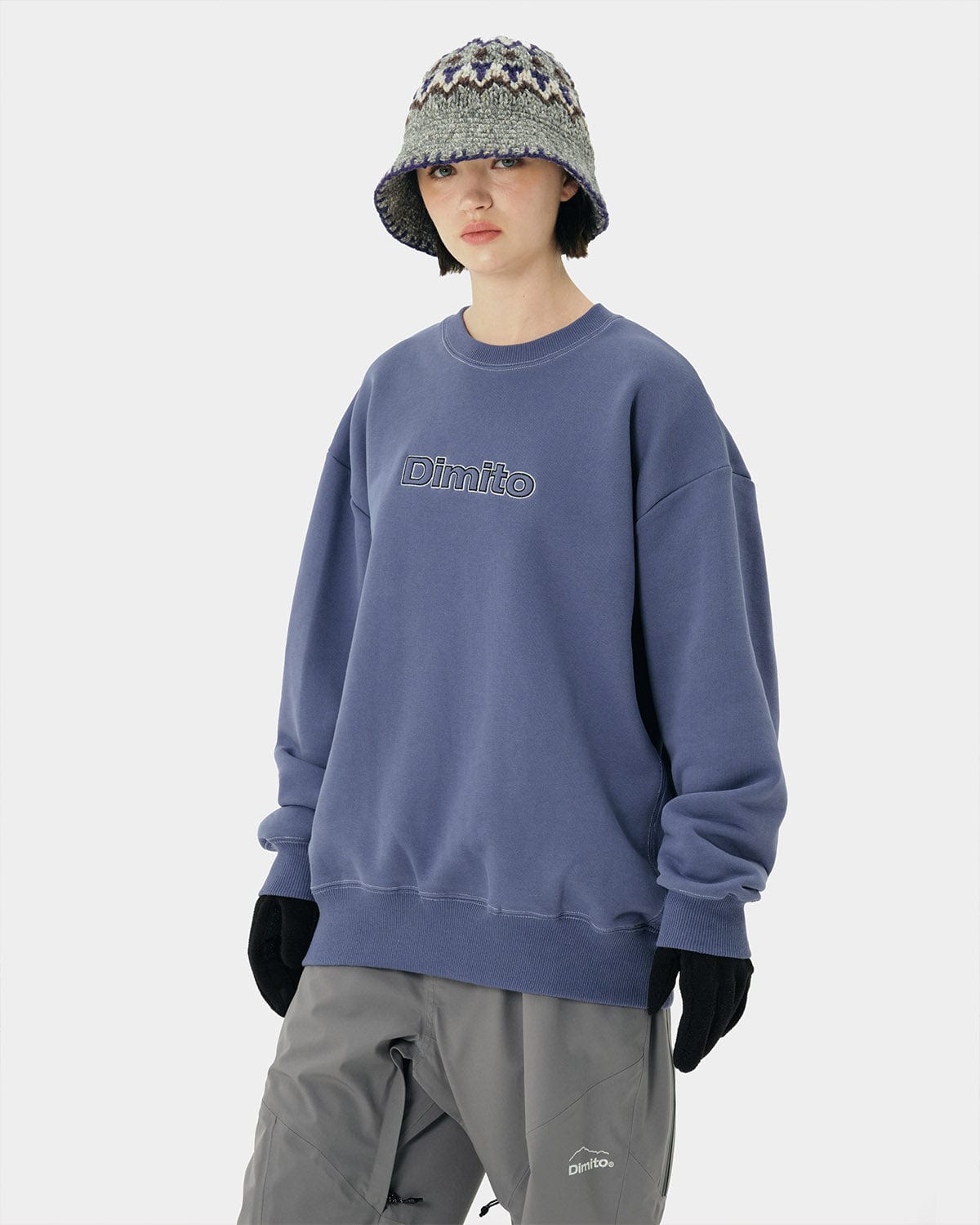 VERT LINE SWEATSHIRTS DEEP BLUE