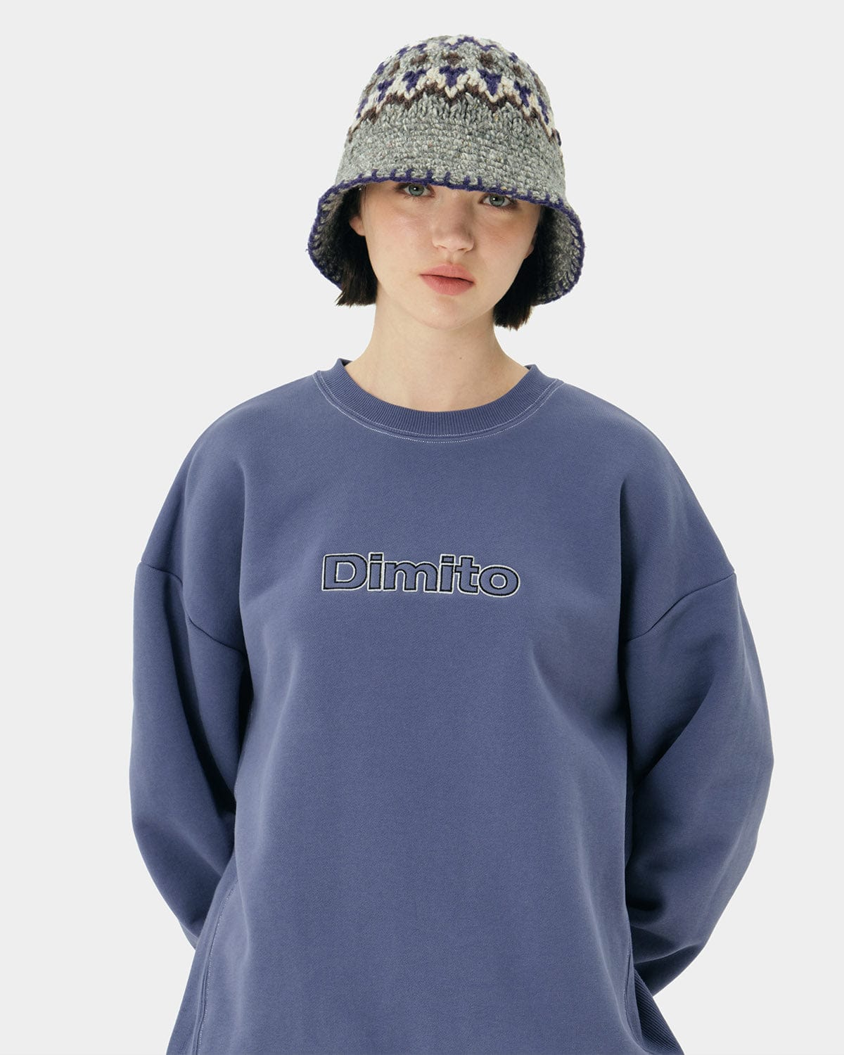 VERT LINE SWEATSHIRTS DEEP BLUE