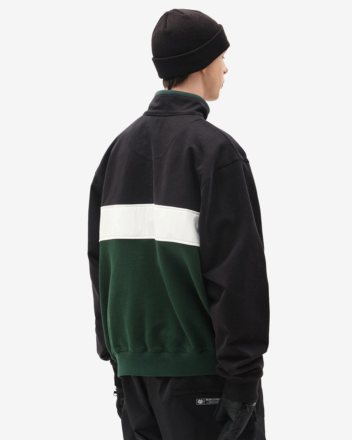 VERT MT HALF ZIP SWEATSHIRTS BLACK