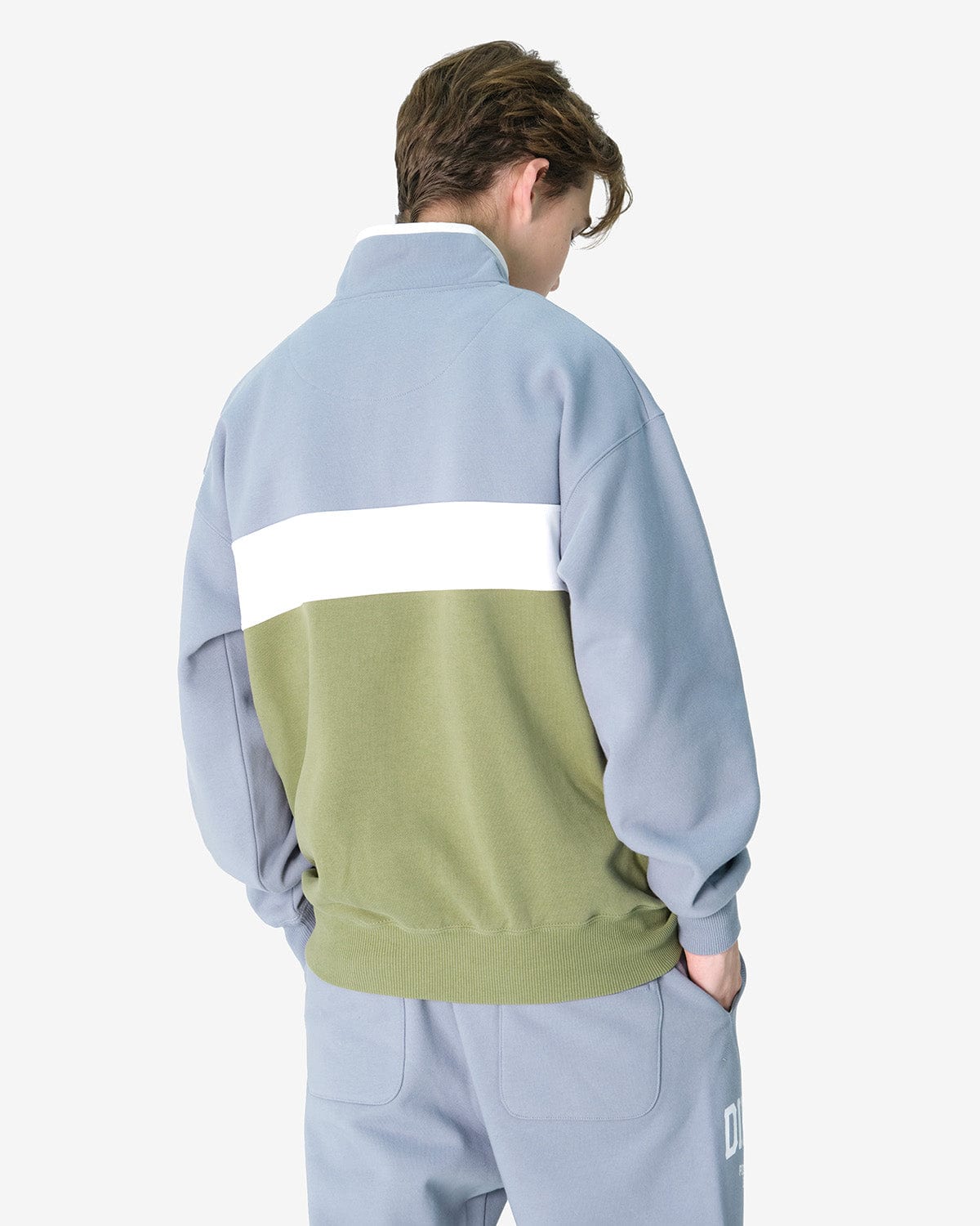 VERT MT HALF ZIP SWEATSHIRTS SLATE BLUE