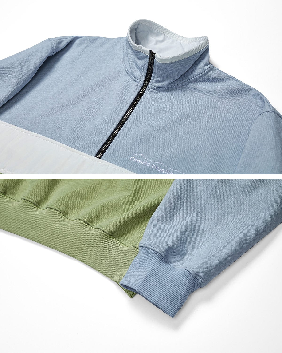 VERT MT HALF ZIP SWEATSHIRTS SLATE BLUE