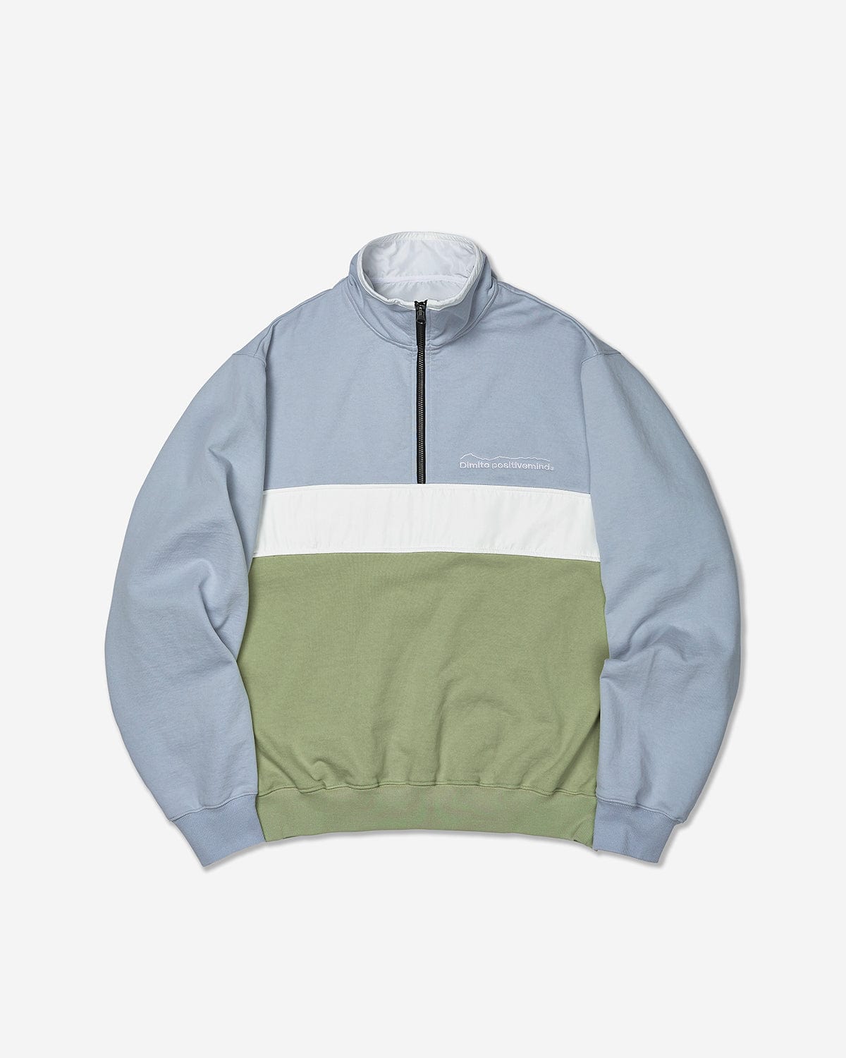 VERT MT HALF ZIP SWEATSHIRTS SLATE BLUE