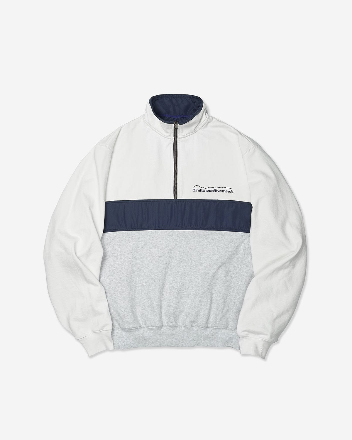 VERT MT HALF ZIP SWEATSHIRTS WHITE