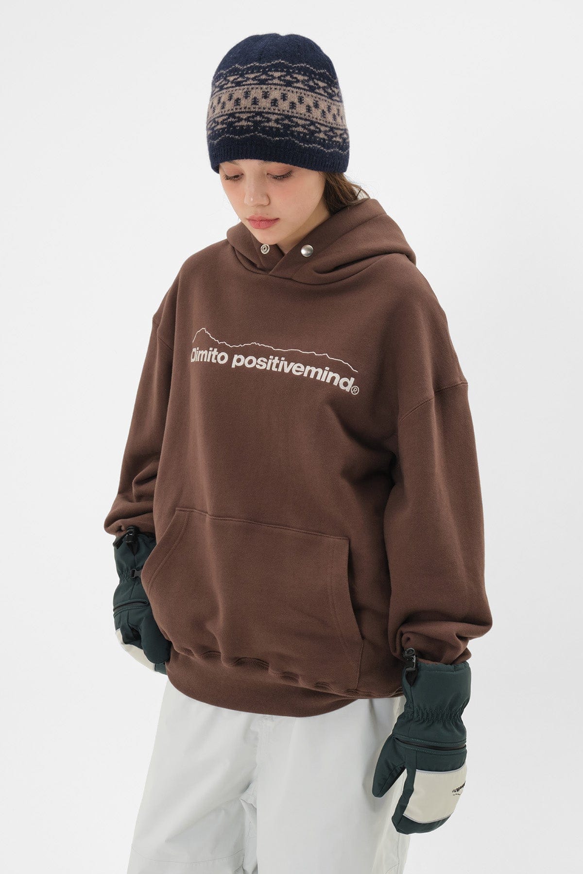 VERT MT LOGO HOODIE BROWN