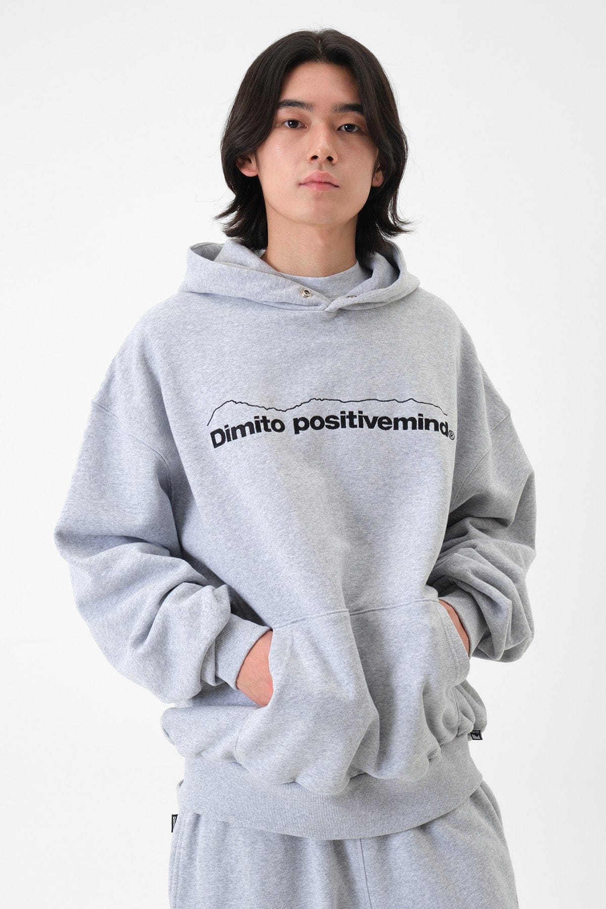 VERT MT LOGO HOODIE HEATHER GREY