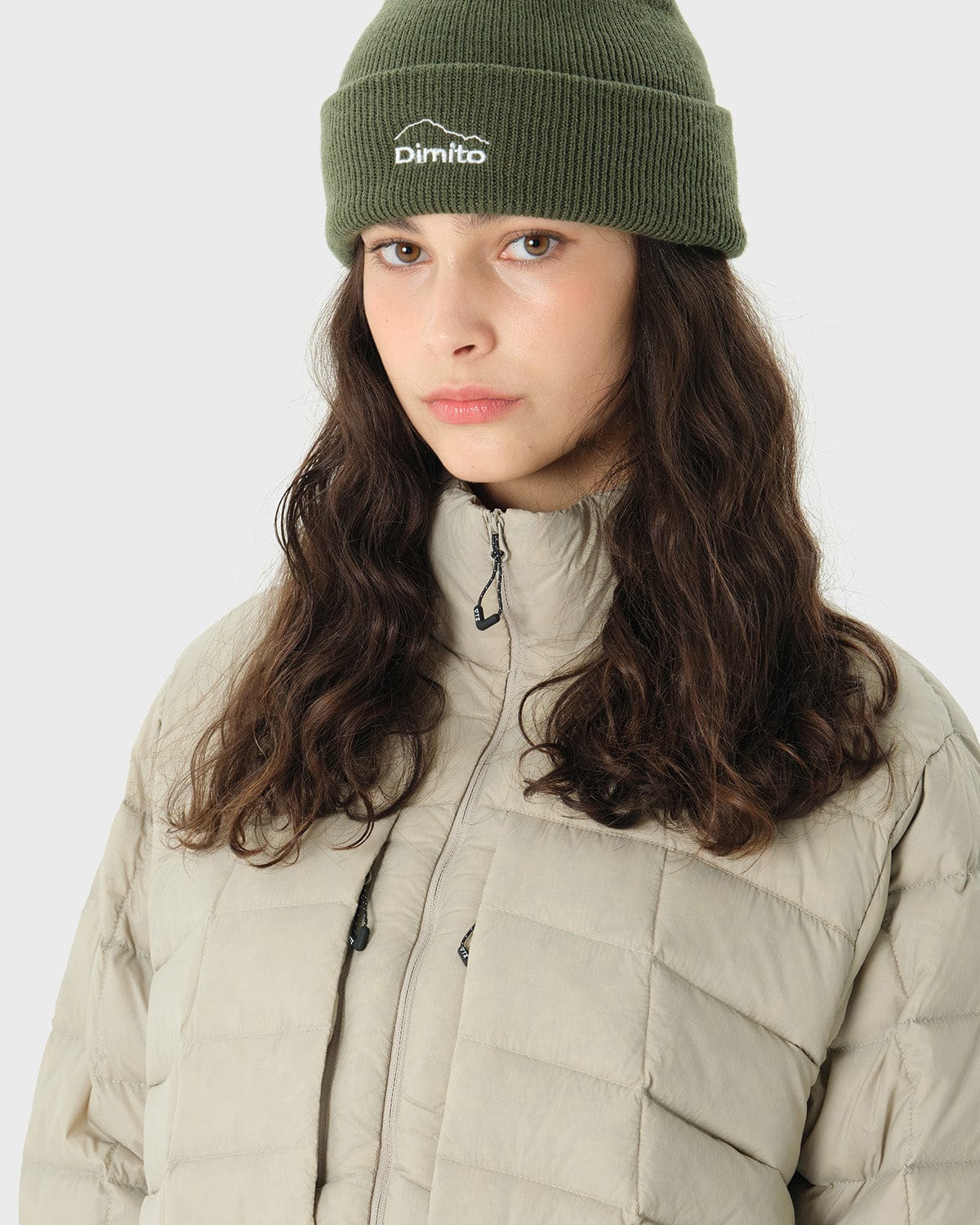 VERT ONE-SIZE 23 MT LOGO KNIT BEANIE KHAKI