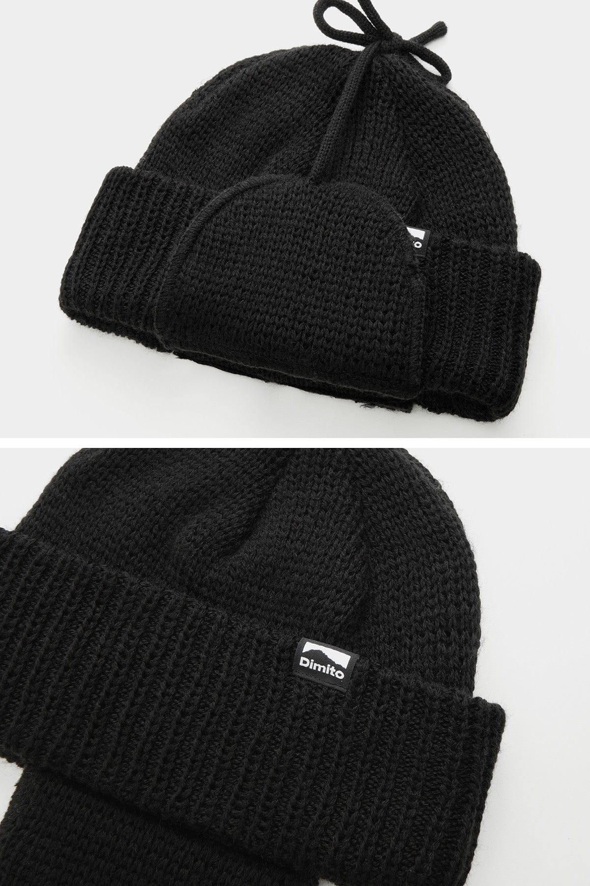 VERT ONE-SIZE 24 EAR FLAP BEANIE BLACK