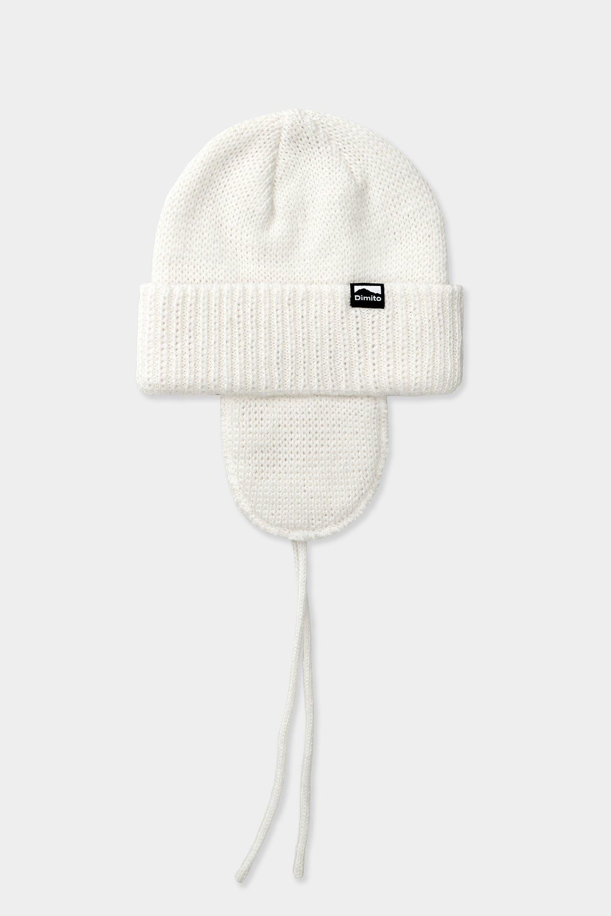 VERT ONE-SIZE 24 EAR FLAP BEANIE WHITE