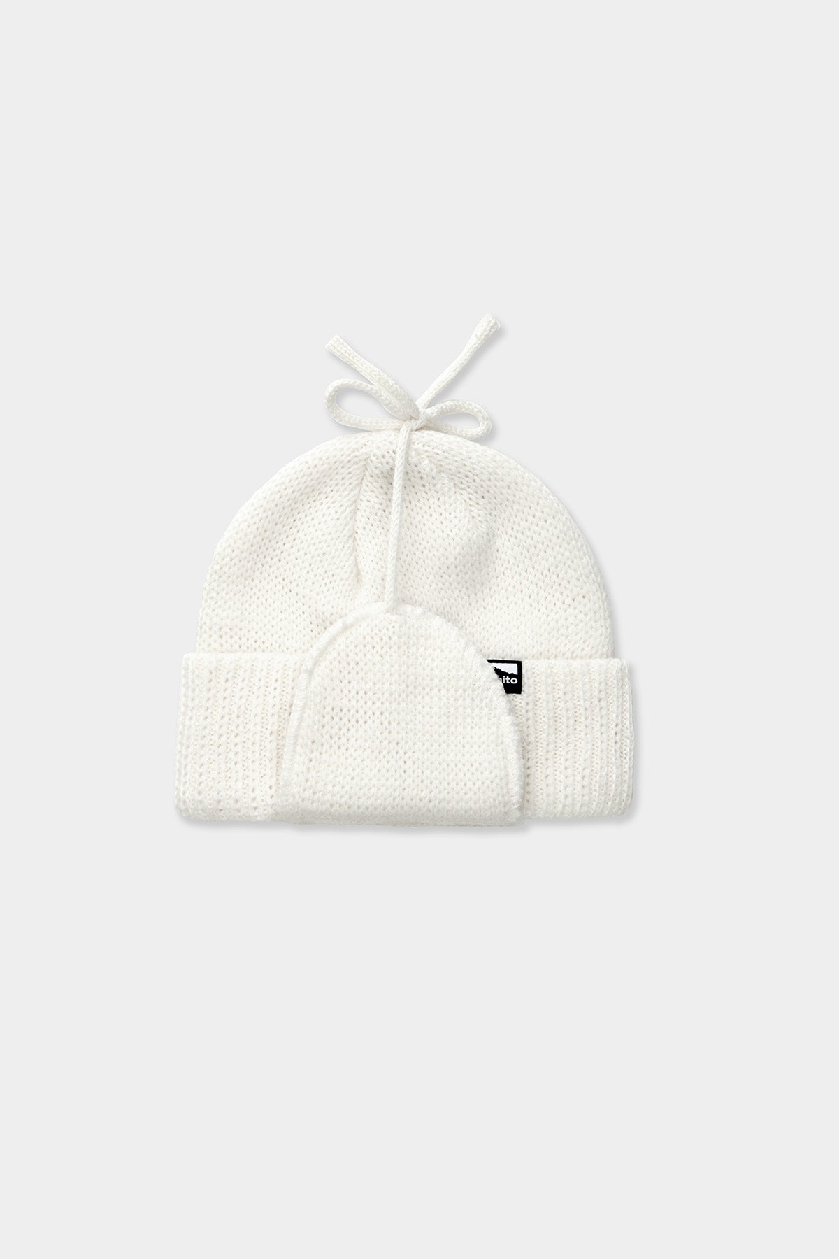 VERT ONE-SIZE 24 EAR FLAP BEANIE WHITE