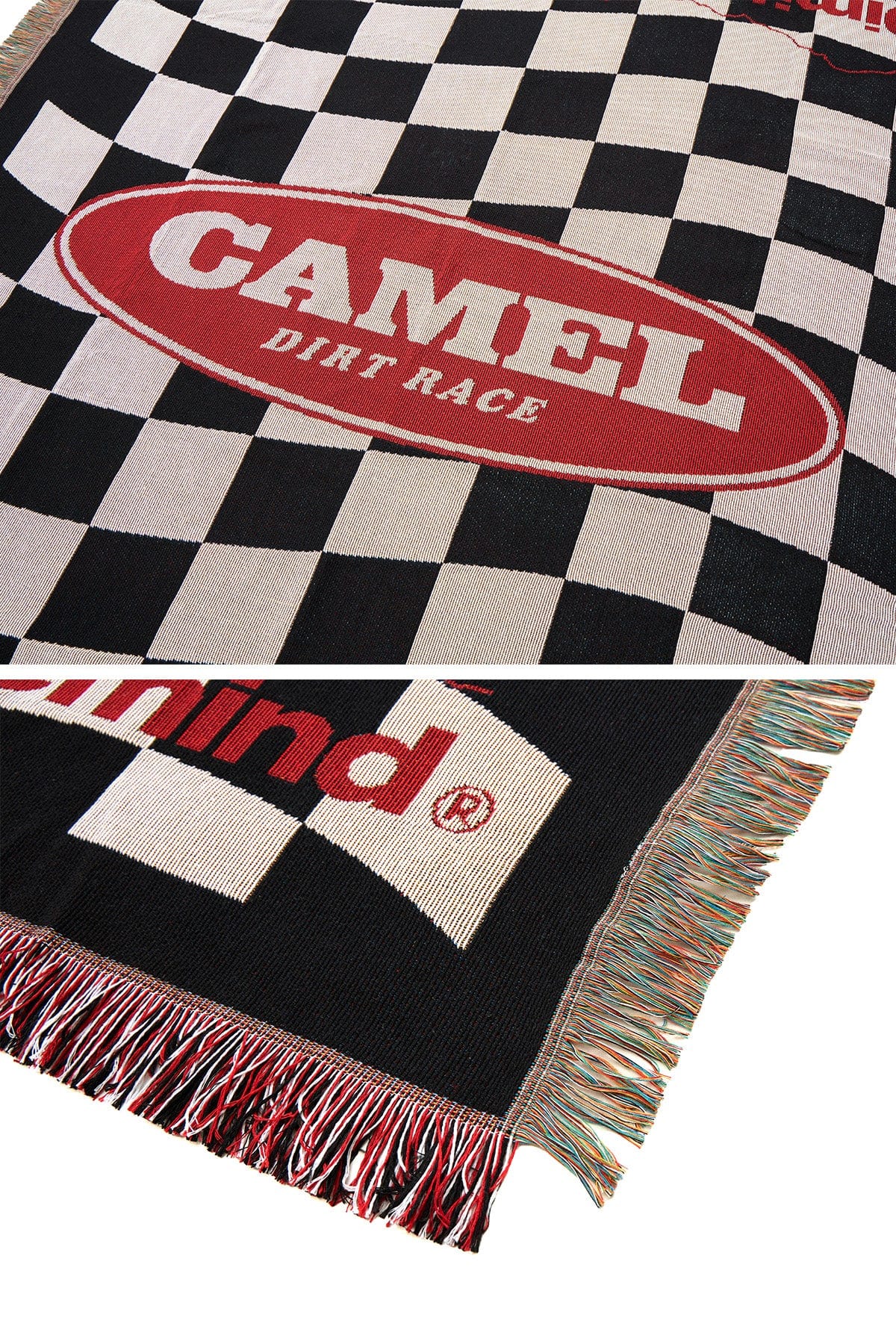 VERT ONE-SIZE CAMEL RACE BLANKET CHECKER BLACK