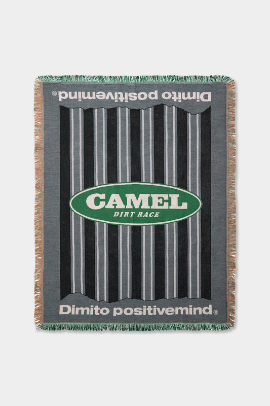 VERT ONE-SIZE CAMEL RACE BLANKET STRIPE GREY