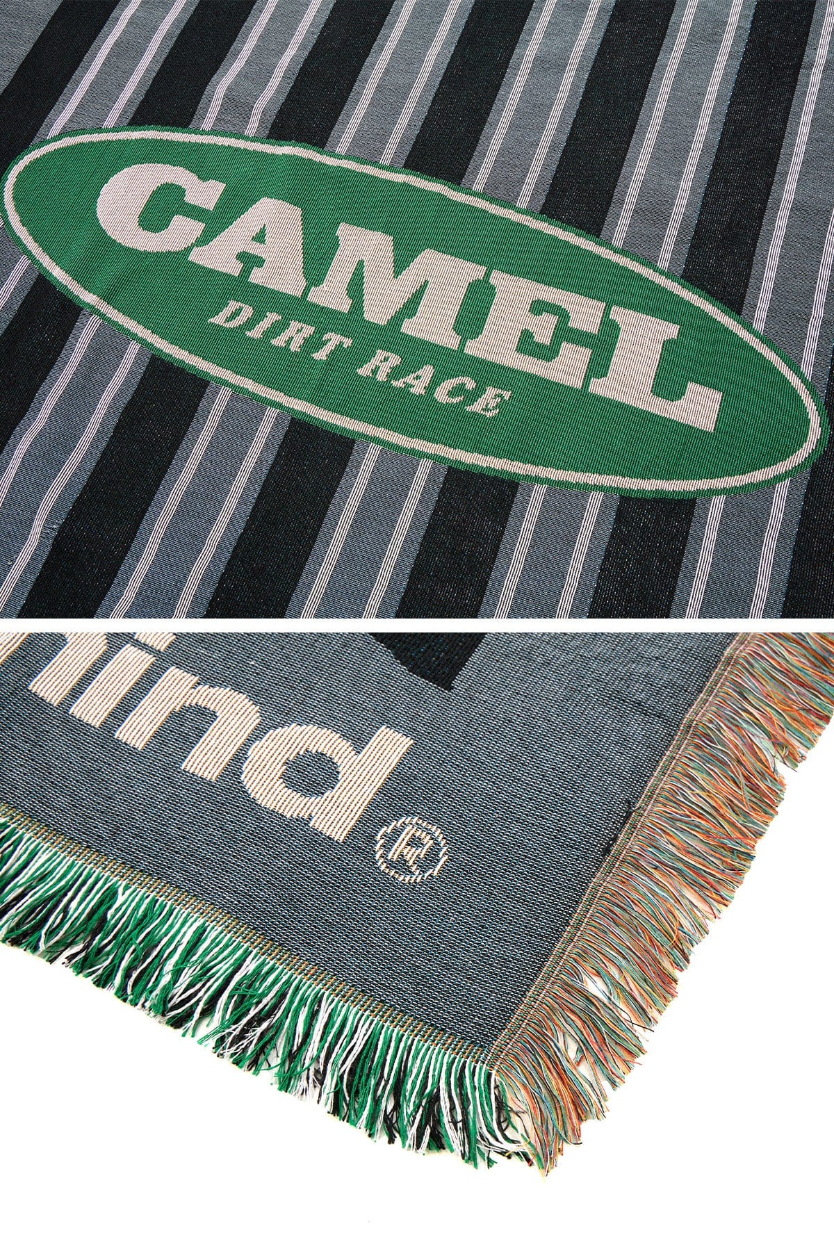 VERT ONE-SIZE CAMEL RACE BLANKET STRIPE GREY