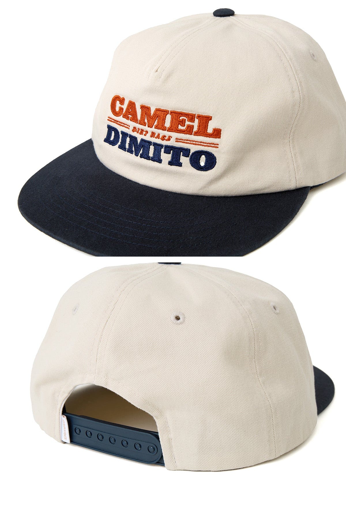 VERT ONE-SIZE CAMEL RACE TRUCKER CAP IVORY