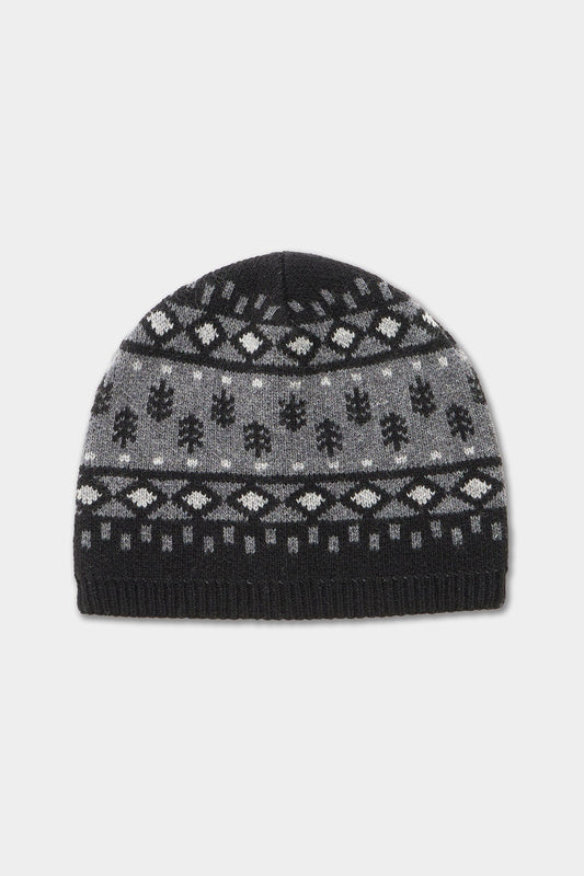 VERT ONE-SIZE CROCHET KNIT BEANIE BLACK