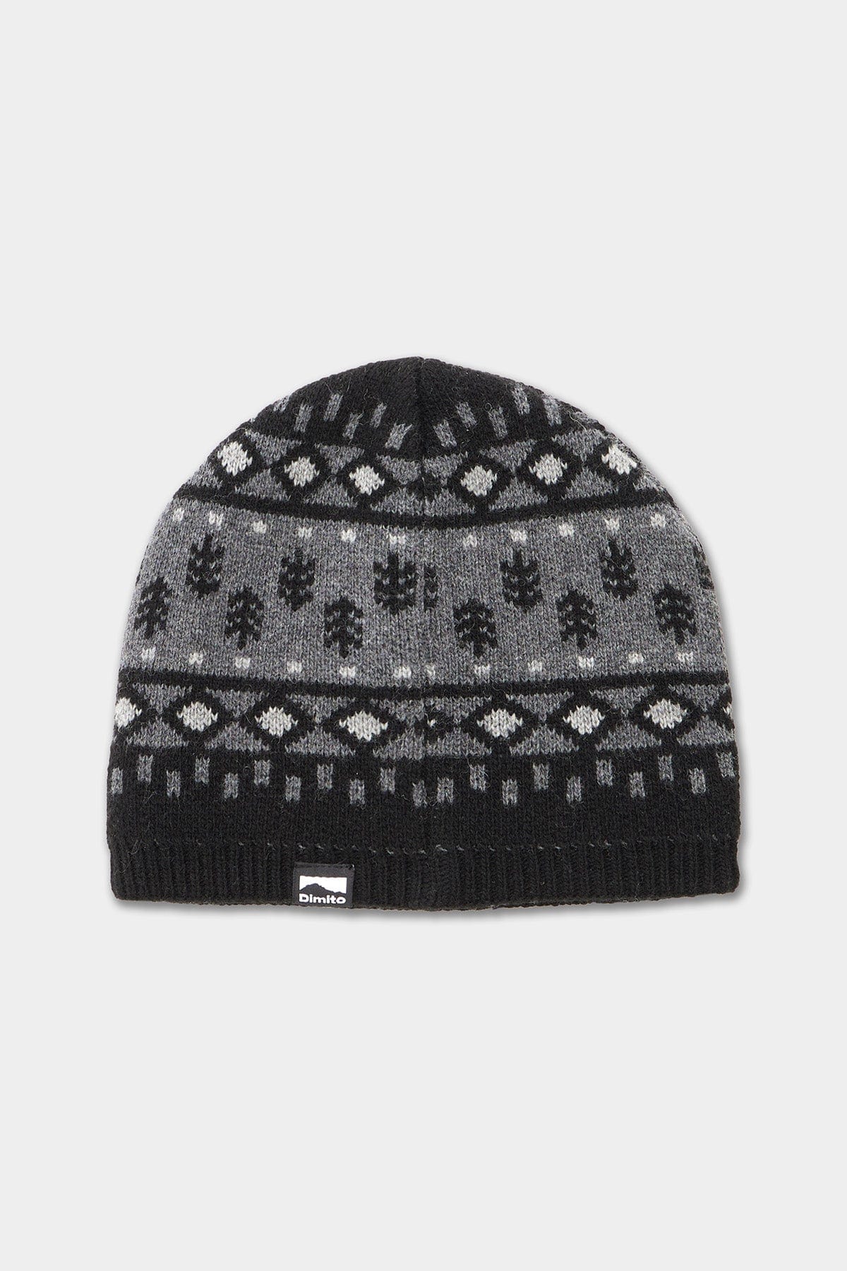 VERT ONE-SIZE CROCHET KNIT BEANIE BLACK