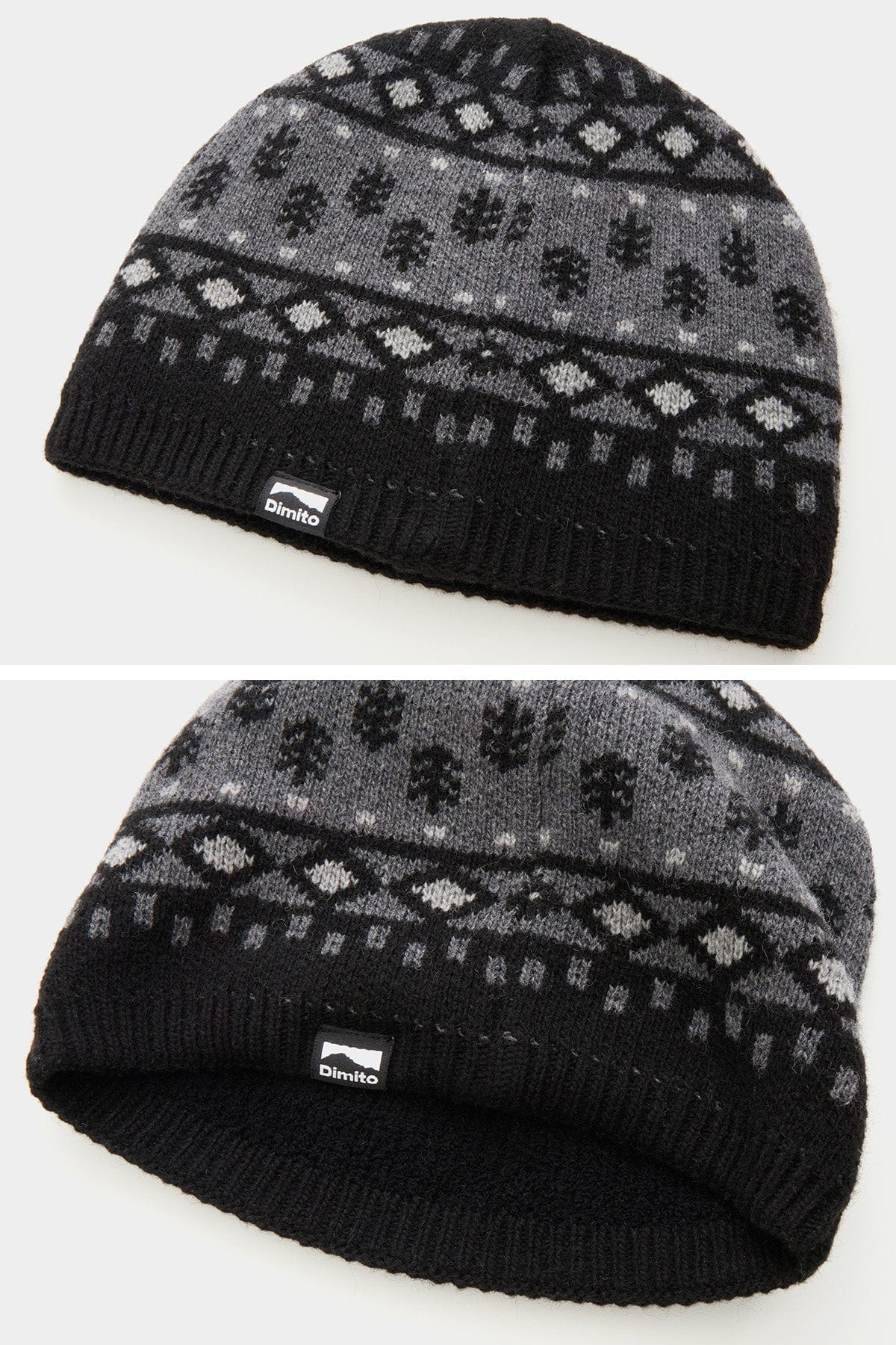 VERT ONE-SIZE CROCHET KNIT BEANIE BLACK