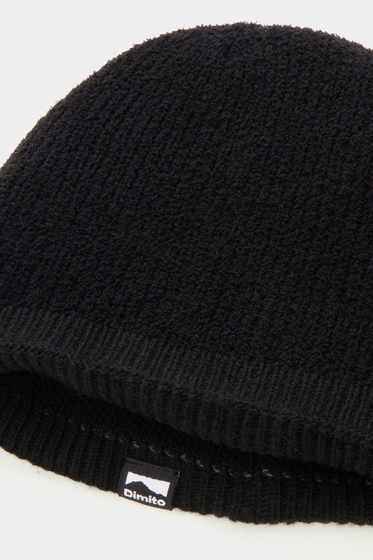 VERT ONE-SIZE CROCHET KNIT BEANIE BLACK