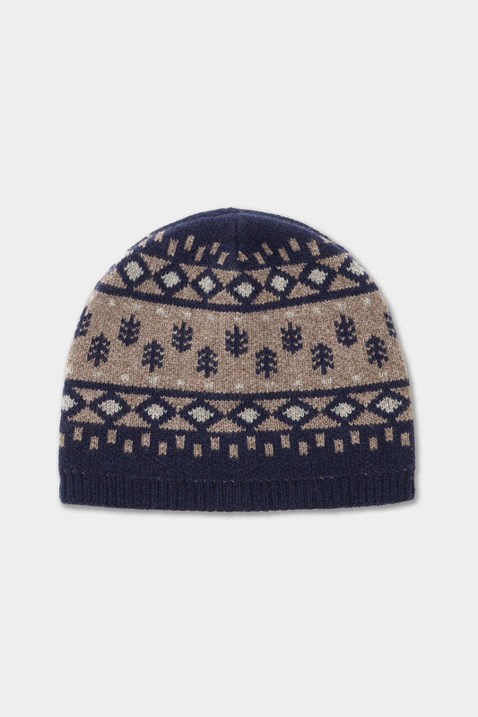 VERT ONE-SIZE CROCHET KNIT BEANIE NAVY