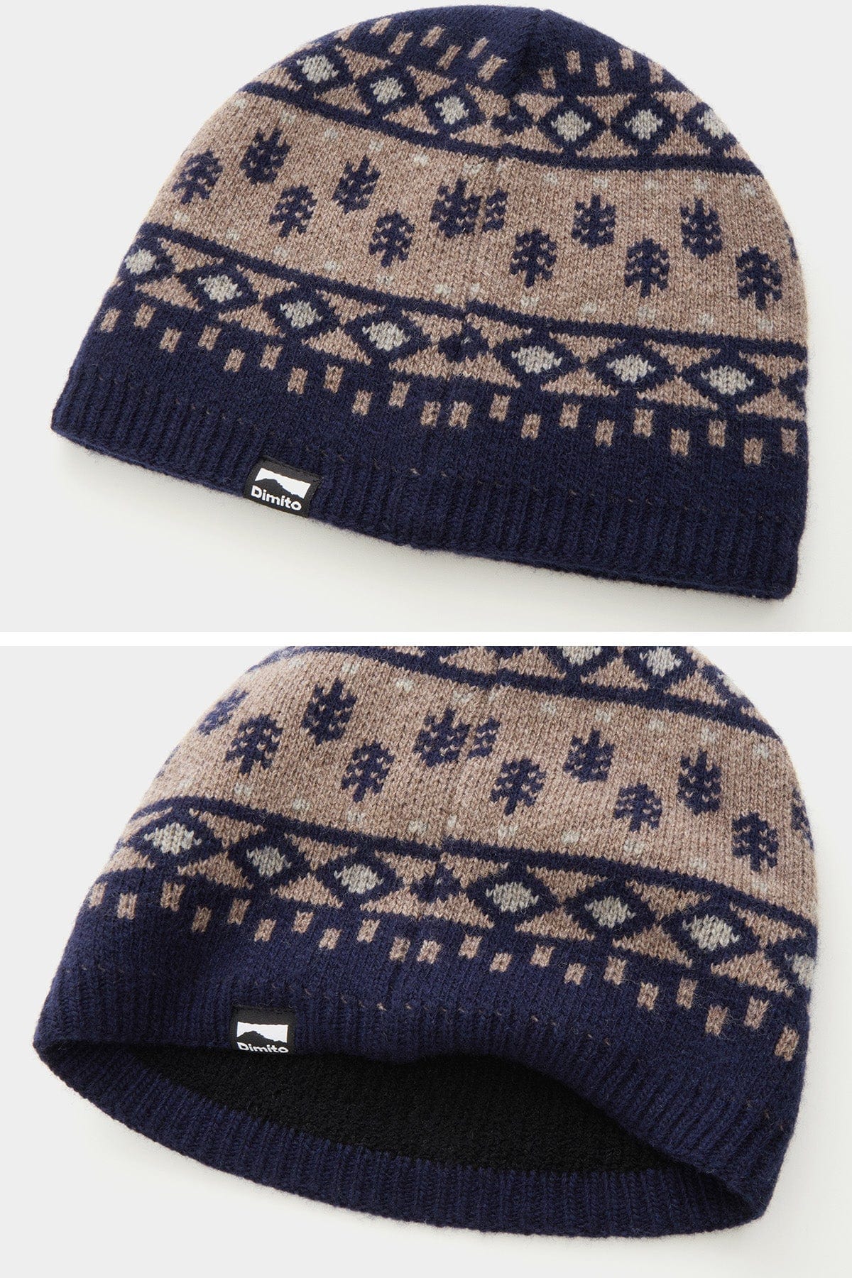 VERT ONE-SIZE CROCHET KNIT BEANIE NAVY