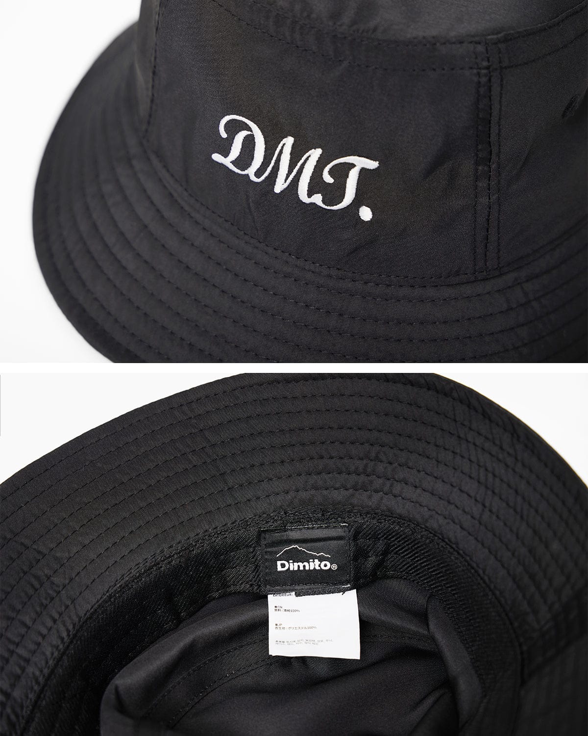 VERT ONE-SIZE DMT BUCKET HAT BLACK